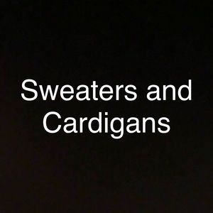 Variety of sweaters and cardigans